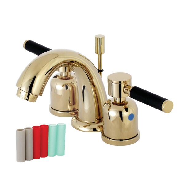 KB8912DKL Kaiser Widespread Bathroom Faucet, Polished Brass
